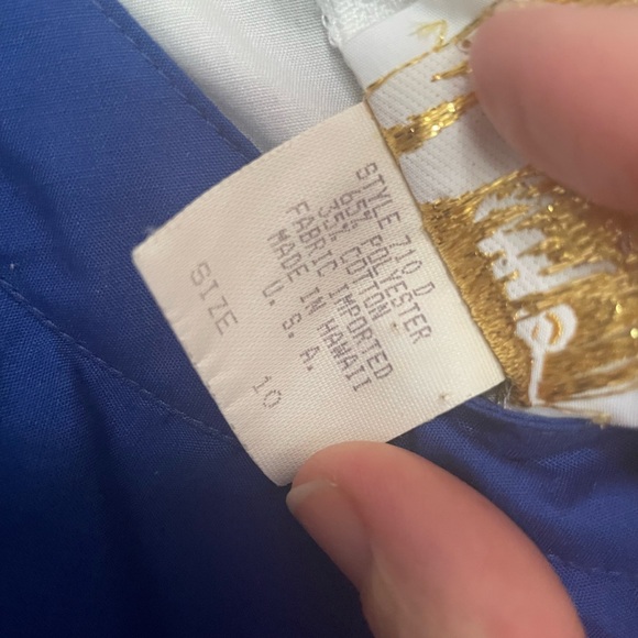 Vintage Mamo Howell Hawaiian Blue and White Floral Maxi Dress size 10 - Picture 7 of 10